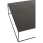 Table de salon carrée en métal noir 80x80x30 cm Table de salon carrée en métal noir 80x80x30 cm