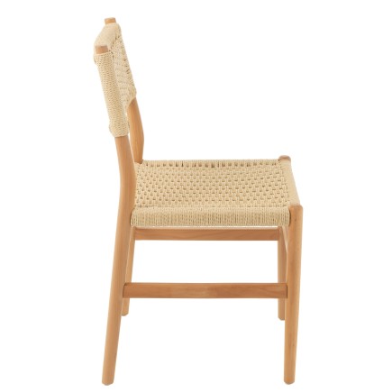 Poltrona tipo lap em faia e corda natural 50x46x87 cm