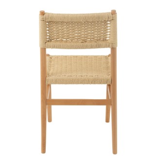 Sillón tipo lap de haya y cuerda natural, 50 x 46 x 87 cm
