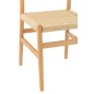 Fauteuil lap en hêtre et corde naturel 50x46x87 cm Fauteuil lap en hêtre et corde naturel 50x46x87 cm
