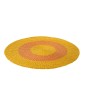 Tappeto rotondo in rafia gialla e arancione, 150 x 150 x 1 cm Tappeto rotondo in rafia gialla e arancione, 150 x 150 x 1 cm