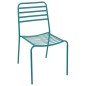 Silla de jardín de metal azul 50 x 56 x 81 cm
