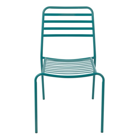 Sedia da giardino in metallo blu 50x56x81 cm