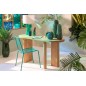 Chaise de jardin en métal bleu 50x56x81 cm Chaise de jardin en métal bleu 50x56x81 cm