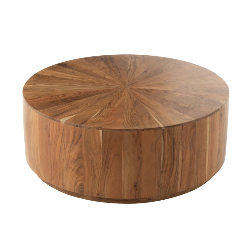 Table basse ronde en bois d'acacia 90x90x35 cm Table basse ronde en bois d'acacia 90x90x35 cm