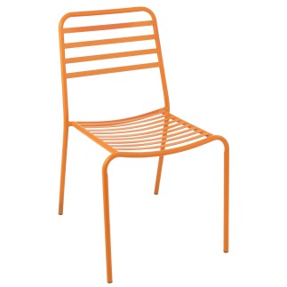 Chaise de jardin en métal orange 50x56x81 cm