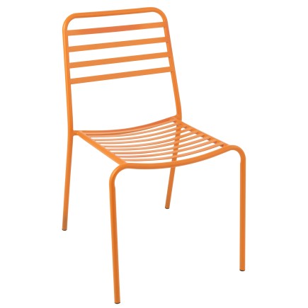 Sedia da giardino in metallo arancione 50x56x81 cm