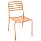 Silla de jardín de metal naranja 50 x 56 x 81 cm Silla de jardín de metal naranja 50 x 56 x 81 cm