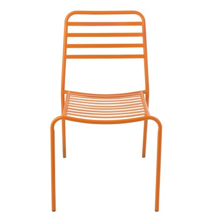 Sedia da giardino in metallo arancione 50x56x81 cm