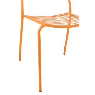 Cadeira de jardim em metal laranja 50x56x81 cm