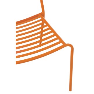 Chaise de jardin en métal orange 50x56x81 cm