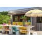 Cadeira de jardim em metal laranja 50x56x81 cm Cadeira de jardim em metal laranja 50x56x81 cm