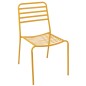 Chaise de jardin en métal jaune 50x56x81 cm Chaise de jardin en métal jaune 50x56x81 cm