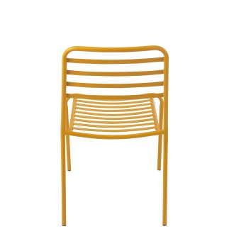 Chaise de jardin en métal jaune 50x56x81 cm