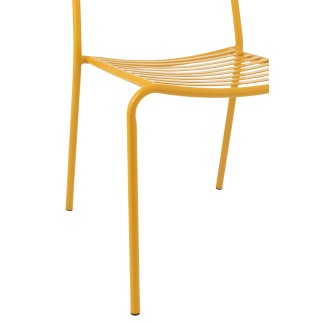 Chaise de jardin en métal jaune 50x56x81 cm