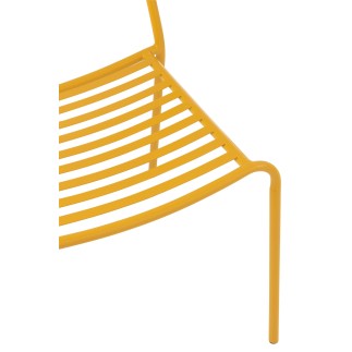 Chaise de jardin en métal jaune 50x56x81 cm