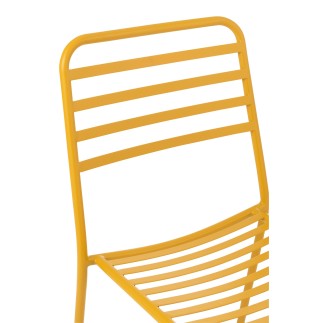 Chaise de jardin en métal jaune 50x56x81 cm