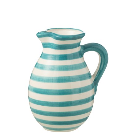 Carafe en céramique bleu mer 20x20x26 cm
