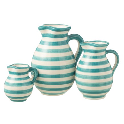 Carafe en céramique bleu mer 20x20x26 cm