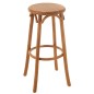 Banco de bar em madeira de teca bege 35x35x75 cm Banco de bar em madeira de teca bege 35x35x75 cm