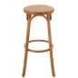Banco de bar em madeira de teca bege 35x35x75 cm Banco de bar em madeira de teca bege 35x35x75 cm