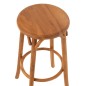 Banco de bar em madeira de teca bege 35x35x75 cm Banco de bar em madeira de teca bege 35x35x75 cm