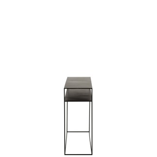 Console rectangulaire en métal noir 105x35x85 cm