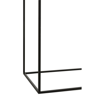 Console rectangulaire en métal noir 105x35x85 cm