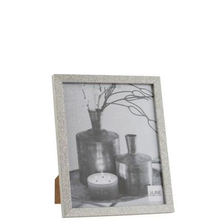 Cadre photo 22x27 cm pailleté en bois et argent pour photo 20x25