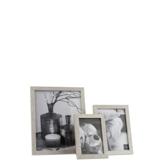 Cadre photo 22x27 cm pailleté en bois et argent pour photo 20x25