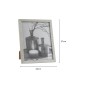 Cadre photo 22x27 cm pailleté en bois et argent pour photo 20x25 Cadre photo 22x27 cm pailleté en bois et argent pour photo 20x25