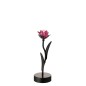 Lampe de table LED fleur rose en métal noir 12.6x9.5x26.6 cm Lampe de table LED fleur rose en métal noir 12.6x9.5x26.6 cm