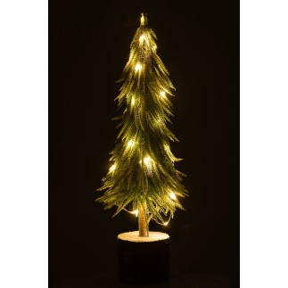 Árbol de Navidad artificial de plástico verde 13x13x60 cm