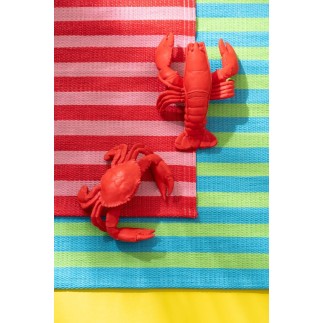 Crabe en polyrésine rouge 19.5x17.5x7 cm