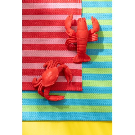 Crabe en polyrésine rouge 19.5x17.5x7 cm