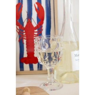 Verre à vin transparent 9x9x16 cm