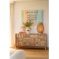 Lampada da tavolo in metallo e legno beige 38x38x54.5 cm