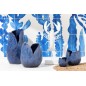 Vase irrégulier en céramique bleu 20x19x19.5 cm Vase irrégulier en céramique bleu 20x19x19.5 cm