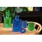Carafe en verre côtelé bleu 25 x 11,1 cm Carafe en verre côtelé bleu 25 x 11,1 cm