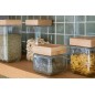 Pot en verre transparent 11x11x23 cm Pot en verre transparent 11x11x23 cm