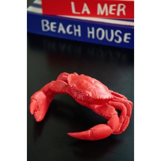 Crabe en polyrésine rouge 19.5x17.5x7 cm