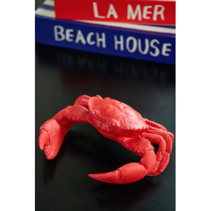 Crabe en polyrésine rouge 19.5x17.5x7 cm