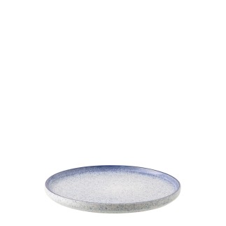 Prato plano em cerâmica azul 26,7 x 26,7 x 2 cm