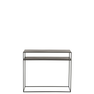 console rect 2plan metal noir