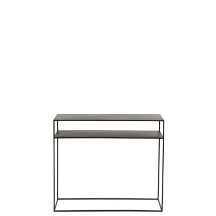console rect 2plan metal noir