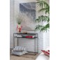 Consola rectangular de metal negro 105x35x85 cm Consola rectangular de metal negro 105x35x85 cm