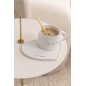 Mug avec cuillère en céramique blanc 16*14.2*7.5 cm
