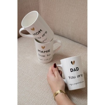 Caneca de porcelana branca e preta, 8 x 6,4 x 12 cm