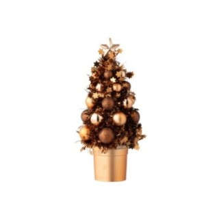 Bolas de Natal em poliestireno cor de conhaque, 10 x 10 x 20,5 cm