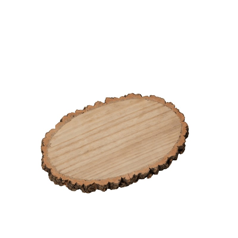 Disco ovale in legno naturale 28x18x2 cm Disco ovale in legno naturale 28x18x2 cm